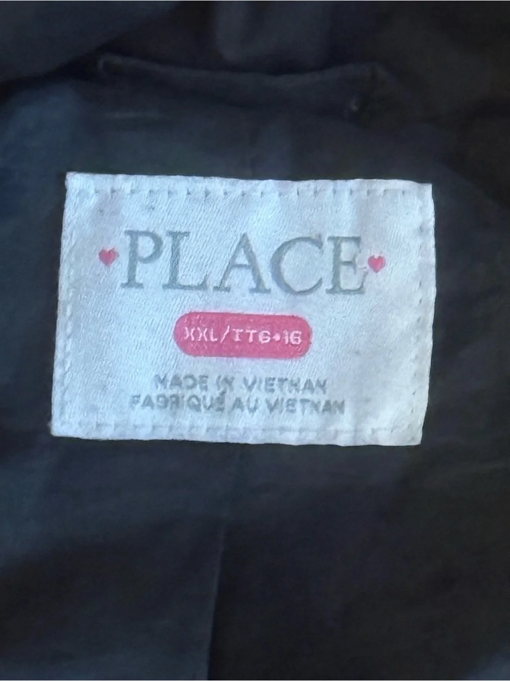 The Children’s Place Black Winter Coat SZ  XXL/TT6 • 16